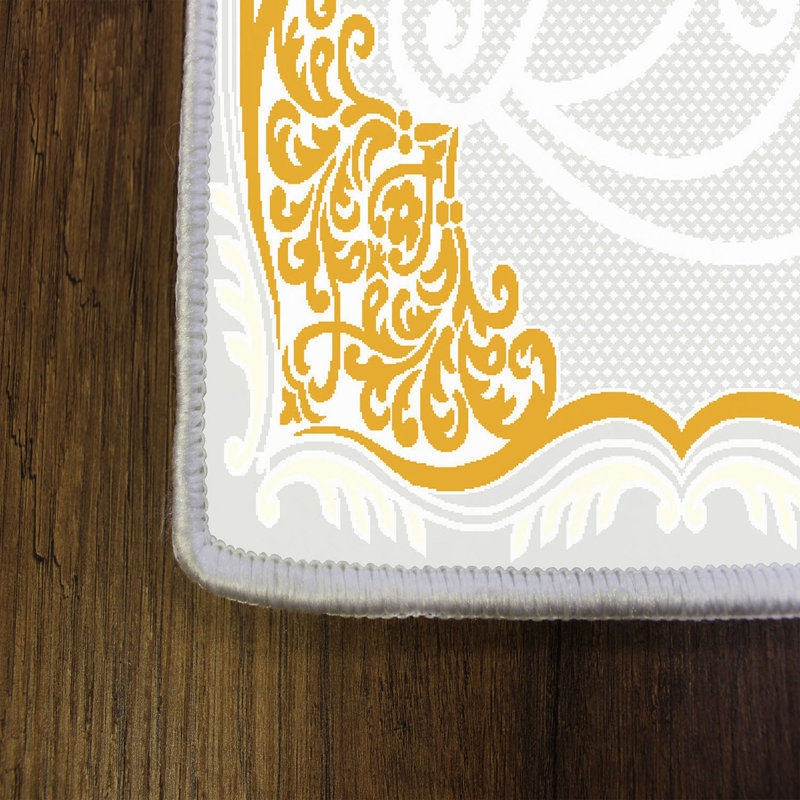 Tapis tissé élégant, 100% polyester, hauteur des poils: 0,3 po | Antibactérien et antidérapant, impression numérique 3D | Lavable à la machine, parfait pour la décoration intérieure, le salon et la chambre à coucher