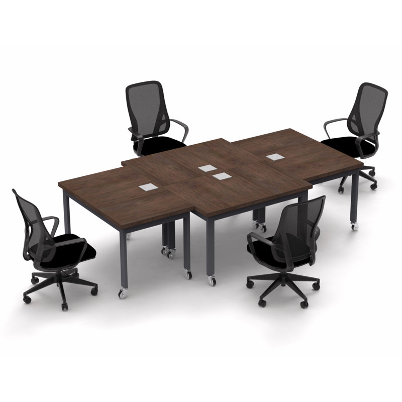 4 Person Conference Meeting Tables with 4 Chairs Complete Set, Java
