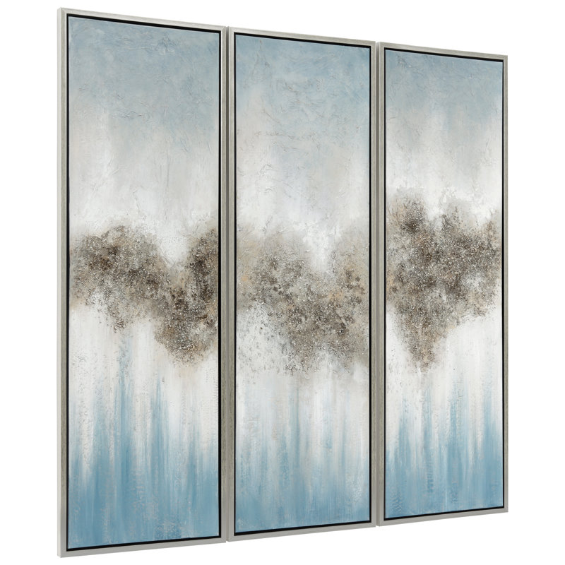 Sequence Textured Glitter Hand Painted Canvas Wall Art by Martin Edwards