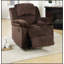 Fauteuil inclinable contemporain en suède rembourré avec une inclinaison douce pour un confort ultime et une esthétique moderne