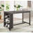 5-Piece Counter Height Rustic Farmhouse Dining Set Solid Wood Bar Table & 4 Chairs Distressed Finish for Kitchen Island, Breakfast Nook & Farmhouse Decor Easy Assembly-405893351