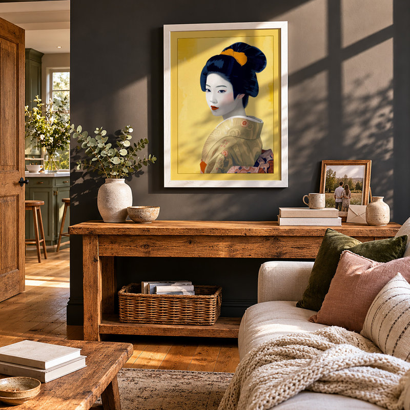 Japanese Elegance Japandi - Framed Print, Oak, A3 - 42.0 x 29.7 cm