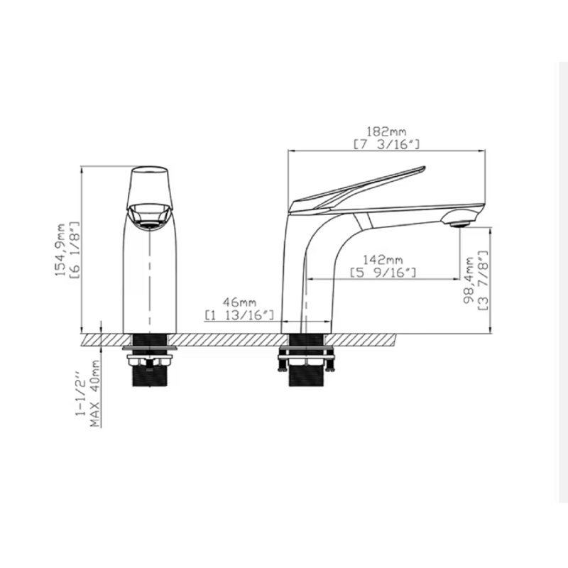Robinet de salle de bain monocommande
