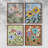 " Vibrant Flow II " 4 - Pieces-1186697491-1186697489