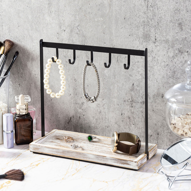 5 Hook Metal Key Jewellery Stand
