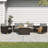 Umeh 6-Pieces Wicker Conversation Set With Fire Pit Table