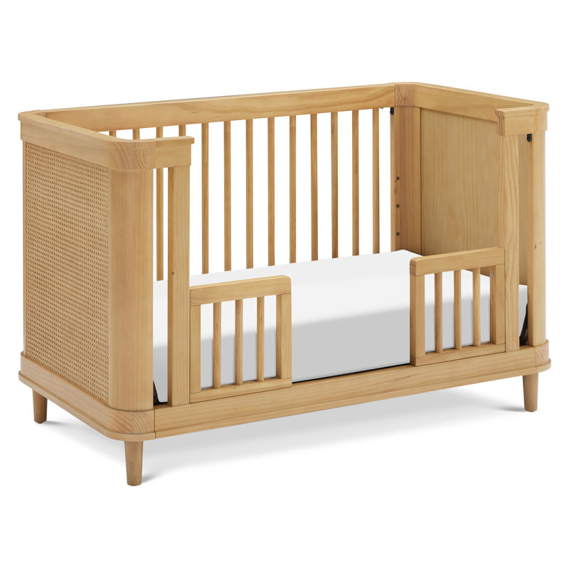 Marin with Cane 3-in-1 Convertible Crib, Honey/Honey Cane