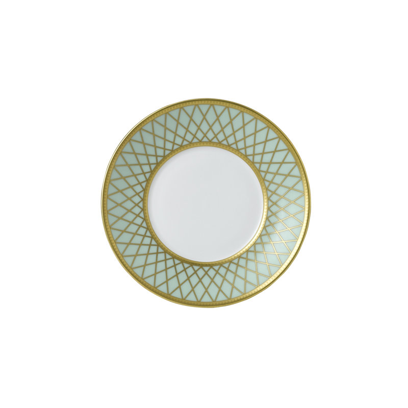 Handmade Bone China Saucer, Mint Green