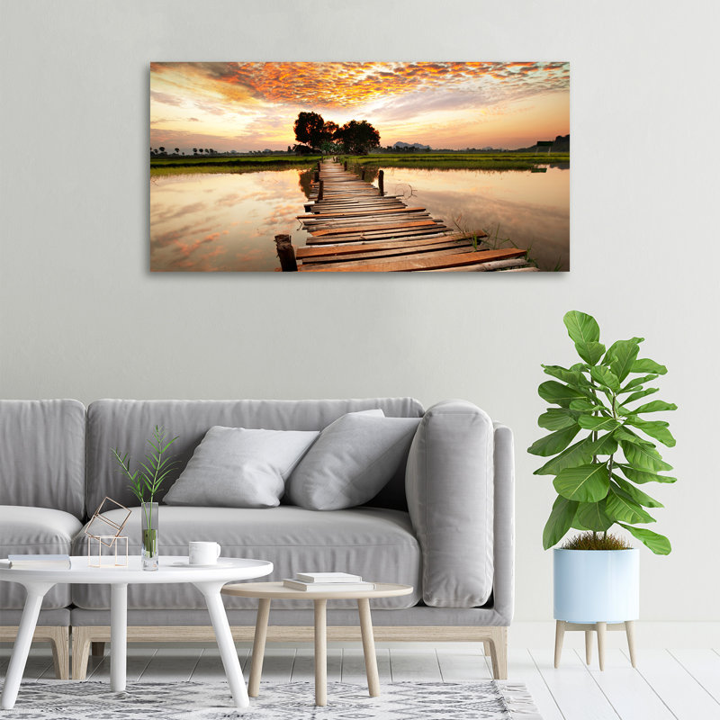 Wooden Bridge - No Frame Print on Canvas