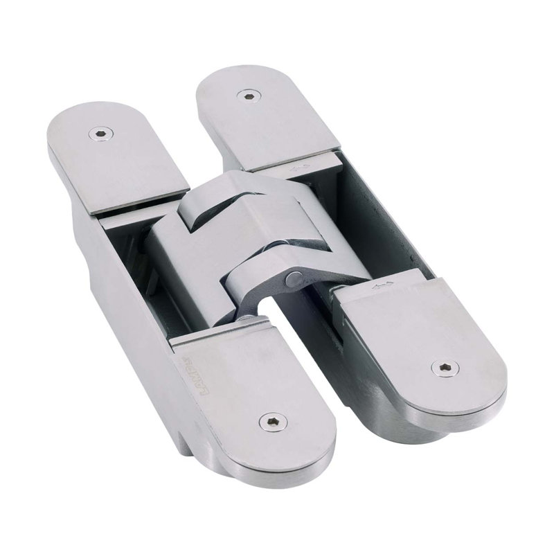Charnière dissimulée réglable en acier inoxydable à 3 voies Sugatsune, HGS3D-SI60SH, finition unie