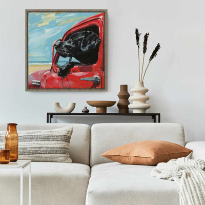 Travel buddy - Red Framed Canvas Art for Home Decor
