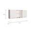 Armoire murale supérieure Peoria, quatre tablettes intérieures, finition blanche-222941469