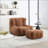 Fluffy Bean Bag Chair with Rupert and Ottoman, Comfortable and Supportive for Adults, Ideal for Living Room and Bedroom-185226373