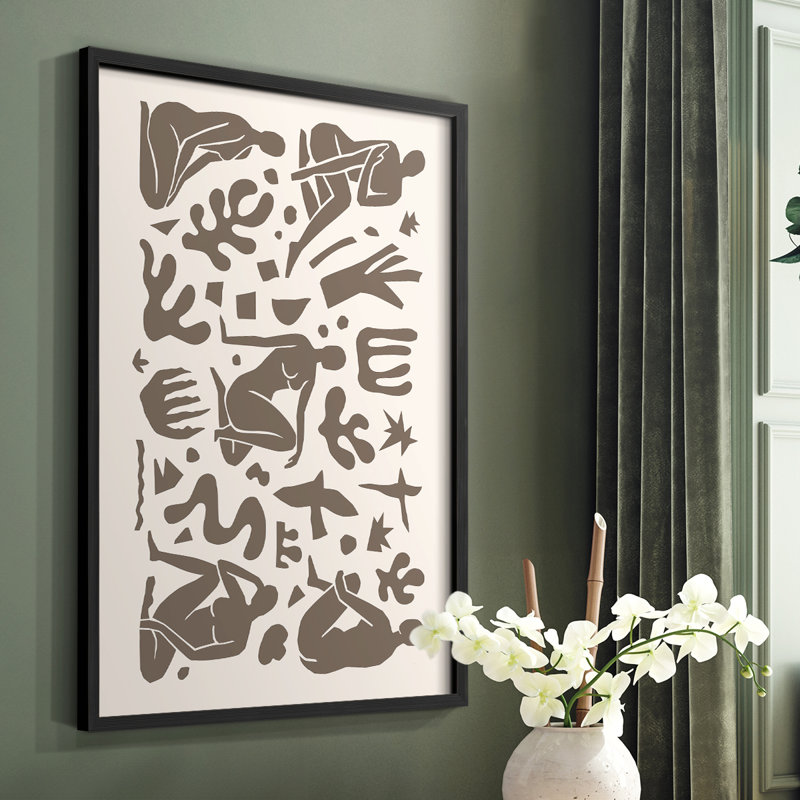 Matisse CCXXXIV Framed Print - Solid Wood, Black, 22" H x 28" W