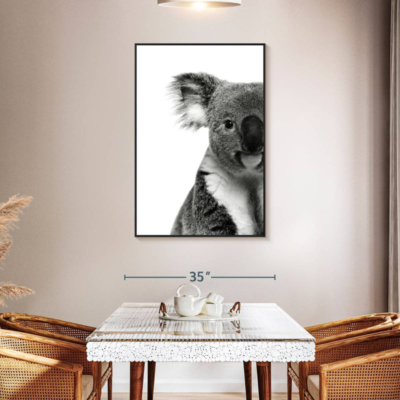 Koala adorable, 31 po x 46 po, Cadre flottant noir