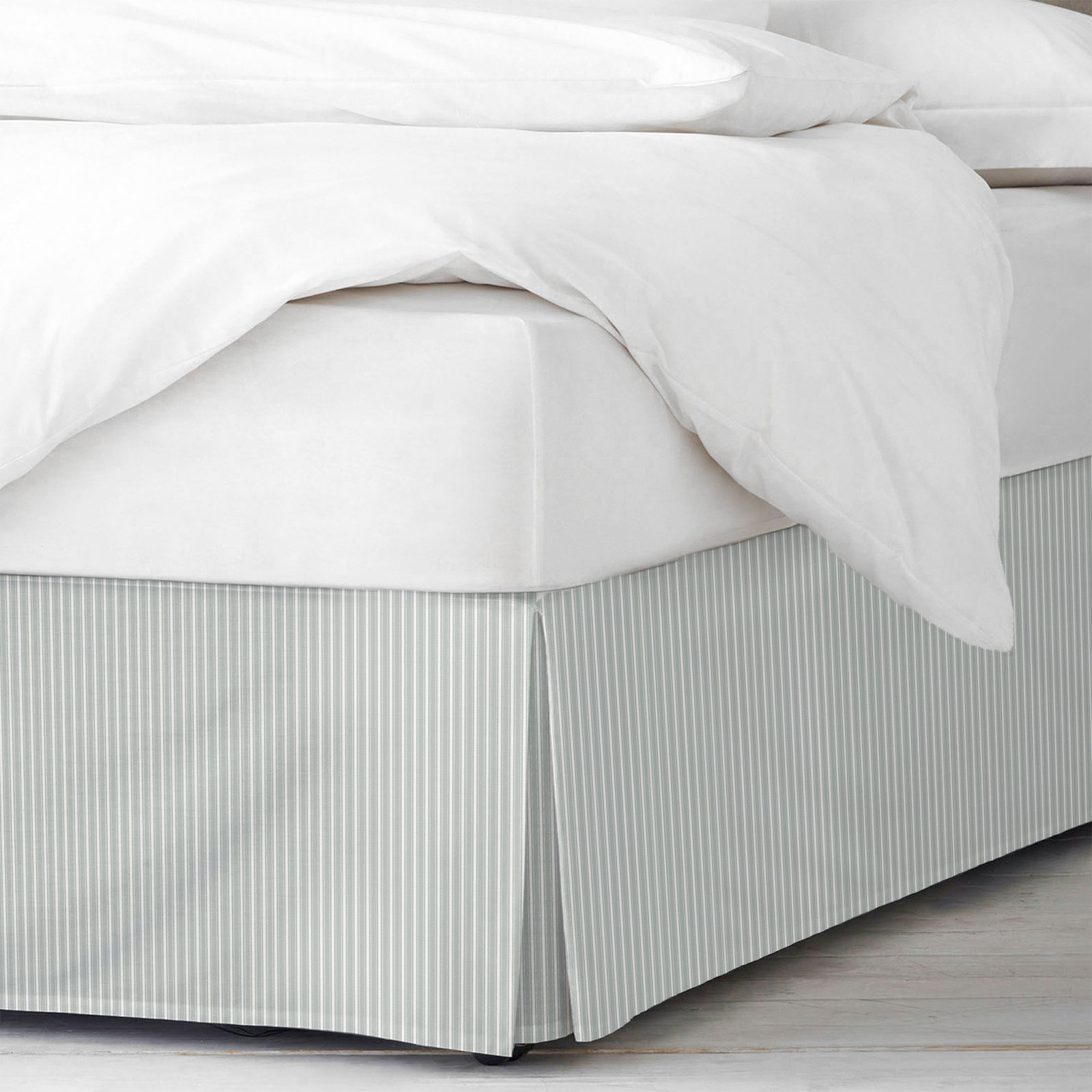 Reggie Tailored Bed Skirt, California King, 15", Sage
