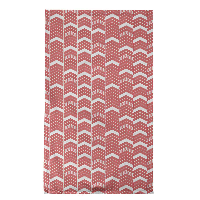 Stephenie Tea Towel Kitchen Towel, Maroon/White, Cotton Twill