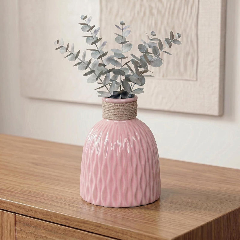 Vase en céramique rose