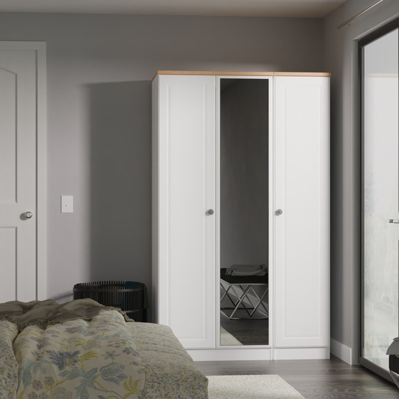 Arpelar Manufactured Wood Wardrobe, White/Oak