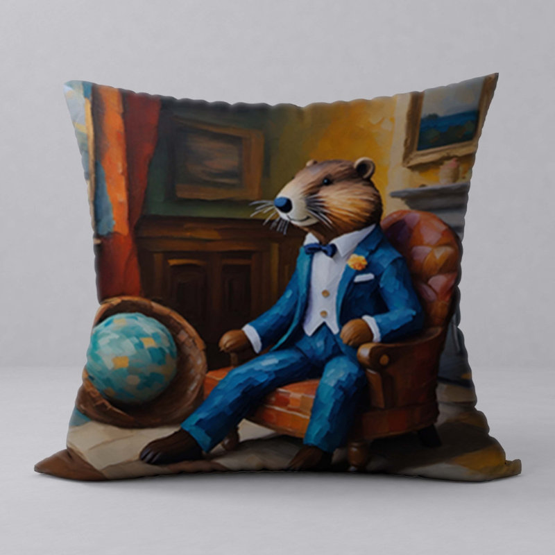 Abstract Reversible Throw Pillow