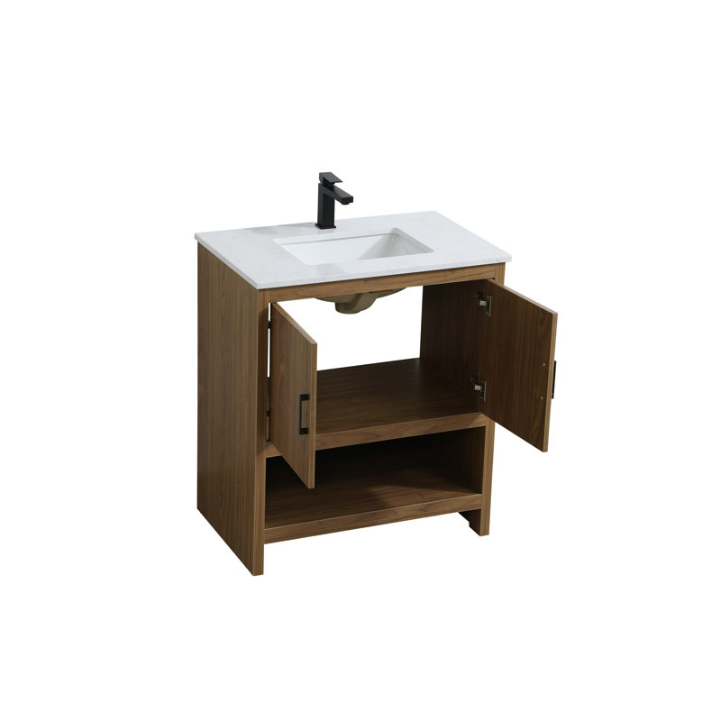 Meuble-lavabo simple 30 po Kirkbride, Noyer brun