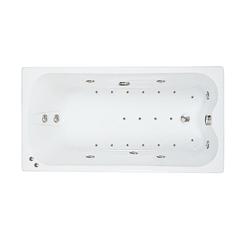 60" L X 32" W Alcove Combination Acrylic Bathtub With Removable Acrylic Skirt in White, Right