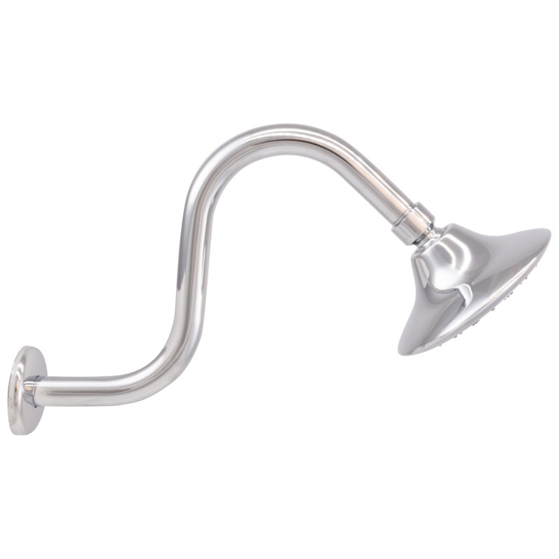 Chrome 5-Function Round Wall Mounted Shower Head