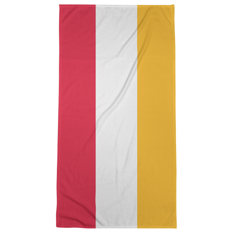 Bath Towel, Gold/Raspberry