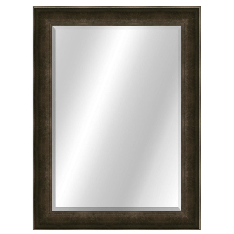 Structura Wood Wall Mirror, Bronze, 47" x 37"