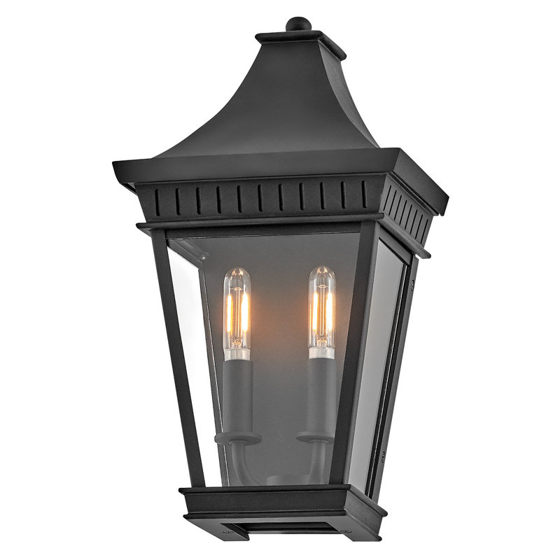 Chapel Hill 2-Light Outdoor Aluminum Wall Mount Lantern