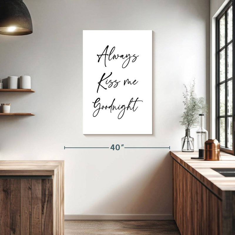 Kema Kiss Me Goodnight Wall Sign, 39" H x 26" W