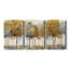 Golden Forest - Ensemble de 3 peintures sur toile tendue-23075089