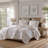 3-Piece Full/Queen Quilt Mini Set,Tan/Gray