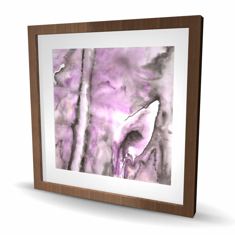 Mauve - reproduction abstraite avec passe-partout mat pour la décoration intérieure