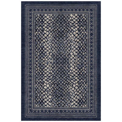 Tapis Solomonseal à motifs animaux, imprimé marine, noir, bleu et gris, antidérapant, à poils courts, pour intérieur et extérieur, adapté aux animaux de compagnie, salon, chambre, salle à manger, entrée, couloir, bureau, lavable