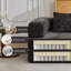 Canapé à compression, canapé-lit convertible au sol avec structure de forme fixe, canapé modulaire désossé, aucun assemblage requis, tissu chenille, pour la chambre du salon-1053275889