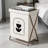 Foldable Laundry Hamper With Stand For Dorm Bathroom, Cotton Linen Fabric Collapsible Dirty Clothes Basket, Portable Storage Organizer