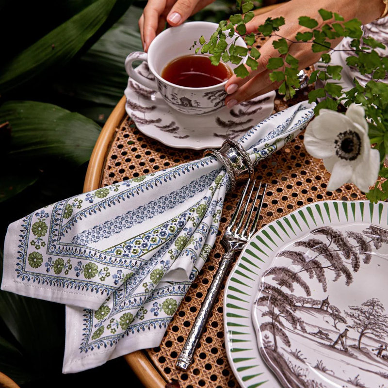 Seville Stripe Napkin, Green