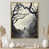 Toile avec cadre flottant or