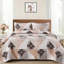 Ensemble de courtepointe à motif géométrique à carreaux 3 pièces-123007553-123007556