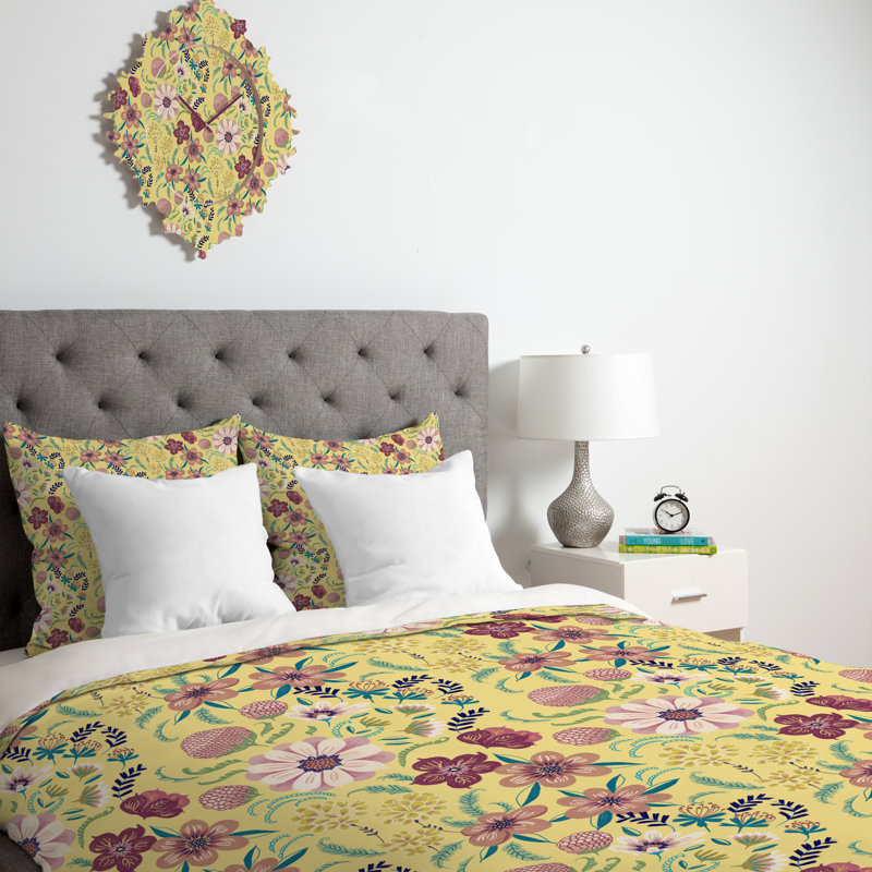 Pimlada Phuapradit Modern & Contemporary Floral Duvet Cover
