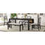 Repas extensible rétro pour 4 à 6 personnes, couleur, rails, ensemble de repas confortable pour 6 personnes, look rétro, glissement en douceur, assise ergonomique
