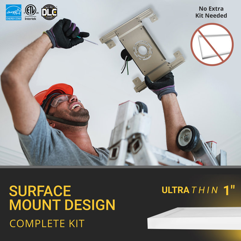 Ultra-Thin White Aluminum LED Flush Mount Panels