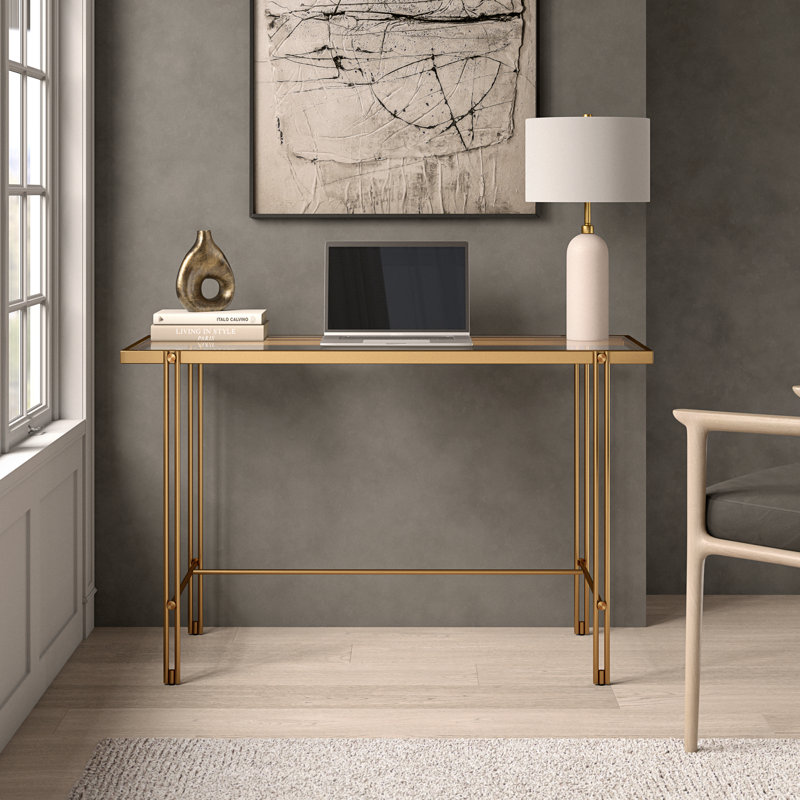 Soho Stainless Steel Writing Desk, Gold