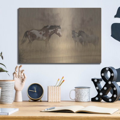 Art mural en métal Winston Porter «Misty River 2» par Gordon Semmens