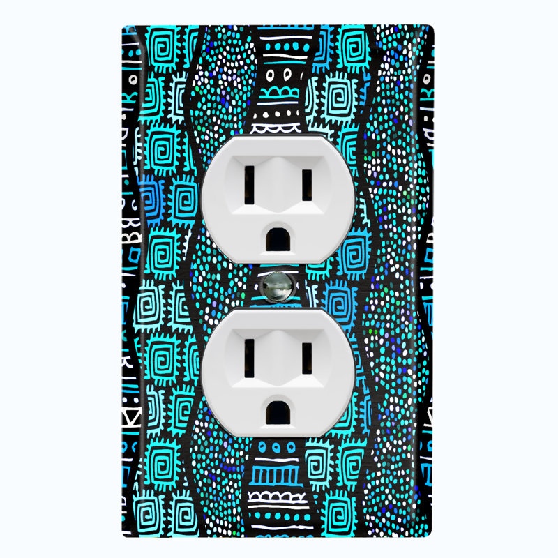 Patterned 1 - Gang Toggle Light Switch Standard Wall Plate