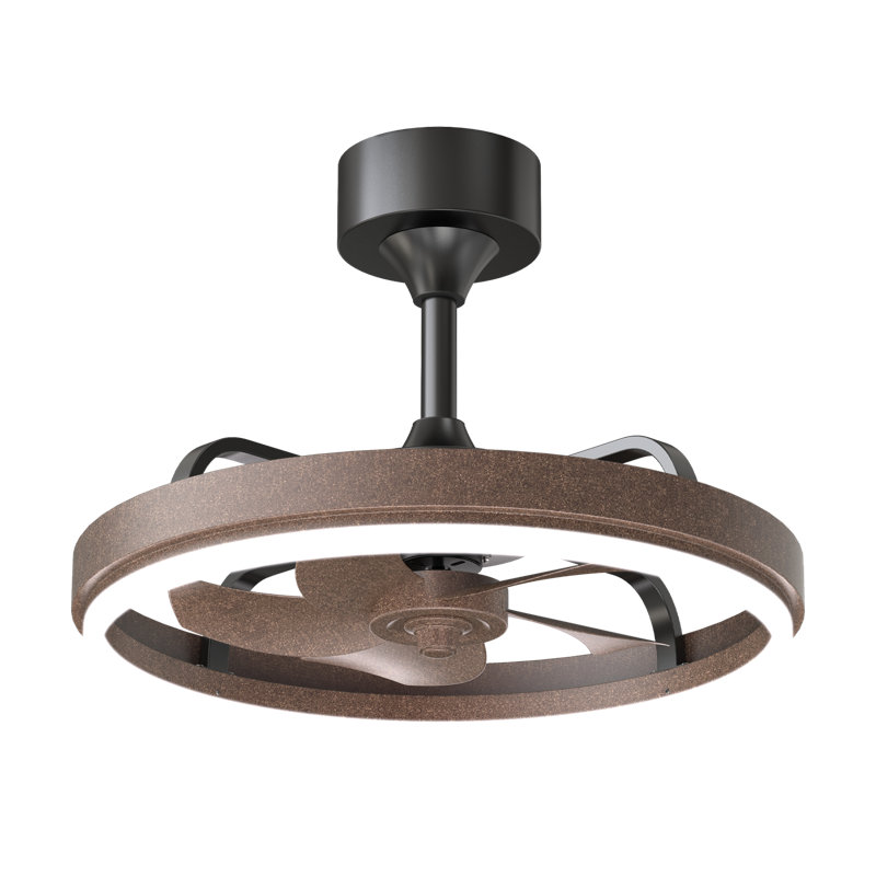 Ventilateurs de plafond intelligents modernes de 20,5 po avec télécommande et éclairage, lumières DEL à intensité variable, ventilateur de plafond silencieux à moteur à courant continu à 6 vitesses