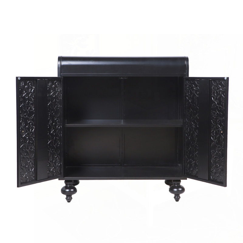 Distinctive Decorative Storage Cabinet with Embossed Pattern for Various Rooms