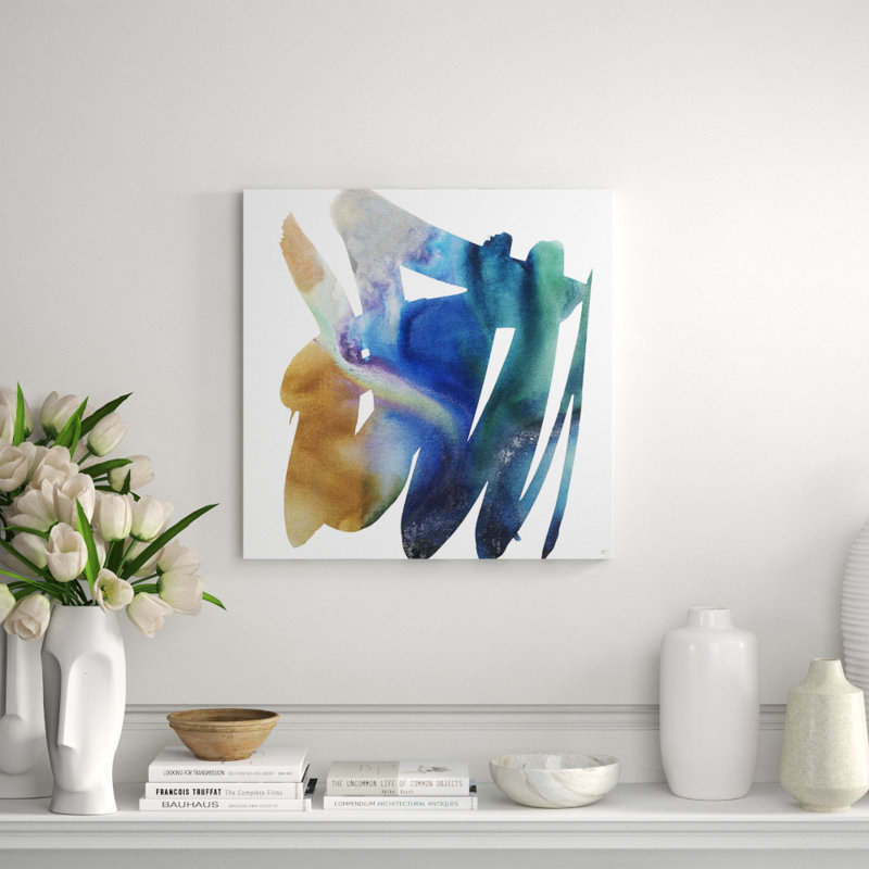 Scripted 3 Painting by Jennifer Hollack Raboin, Stretched Canvas, 20" H x 20" W x 2" D