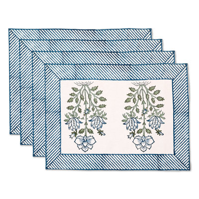 Ensemble de 4 napperons en coton Chloe